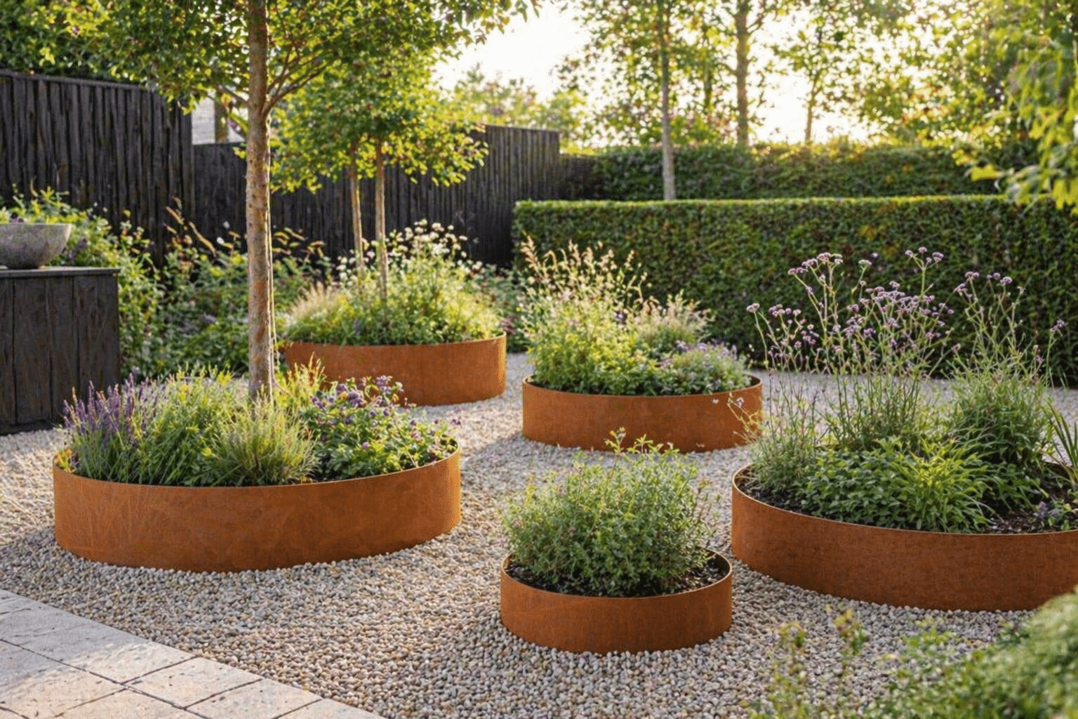 Cirkelbede - Corten - Billede 3
